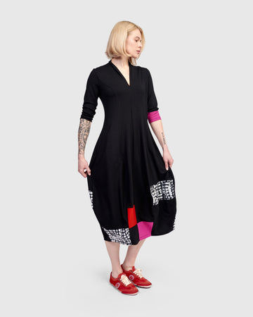 alembika-tekbika-daisy-cocoon-kleid-mix-midi image 3