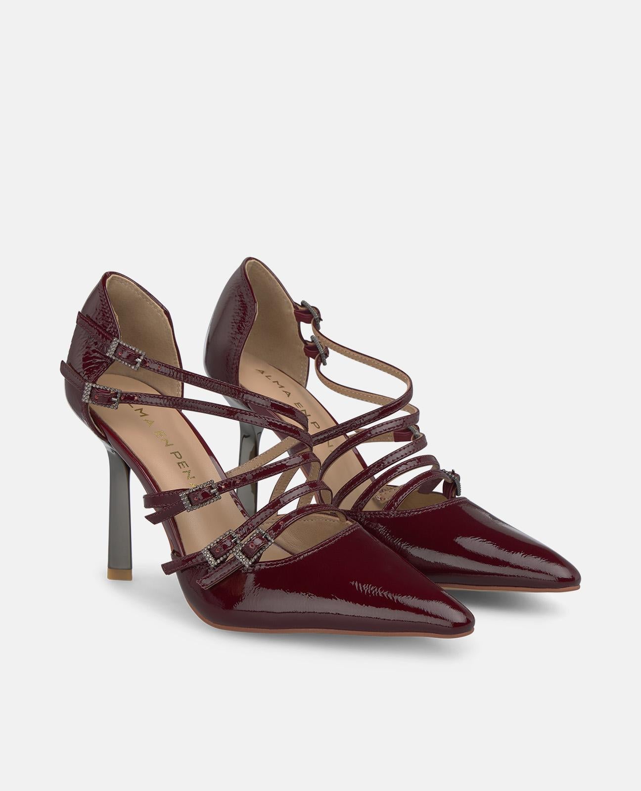 alma-en-pena-riemen-pumps-bordeaux-10-cm image 2