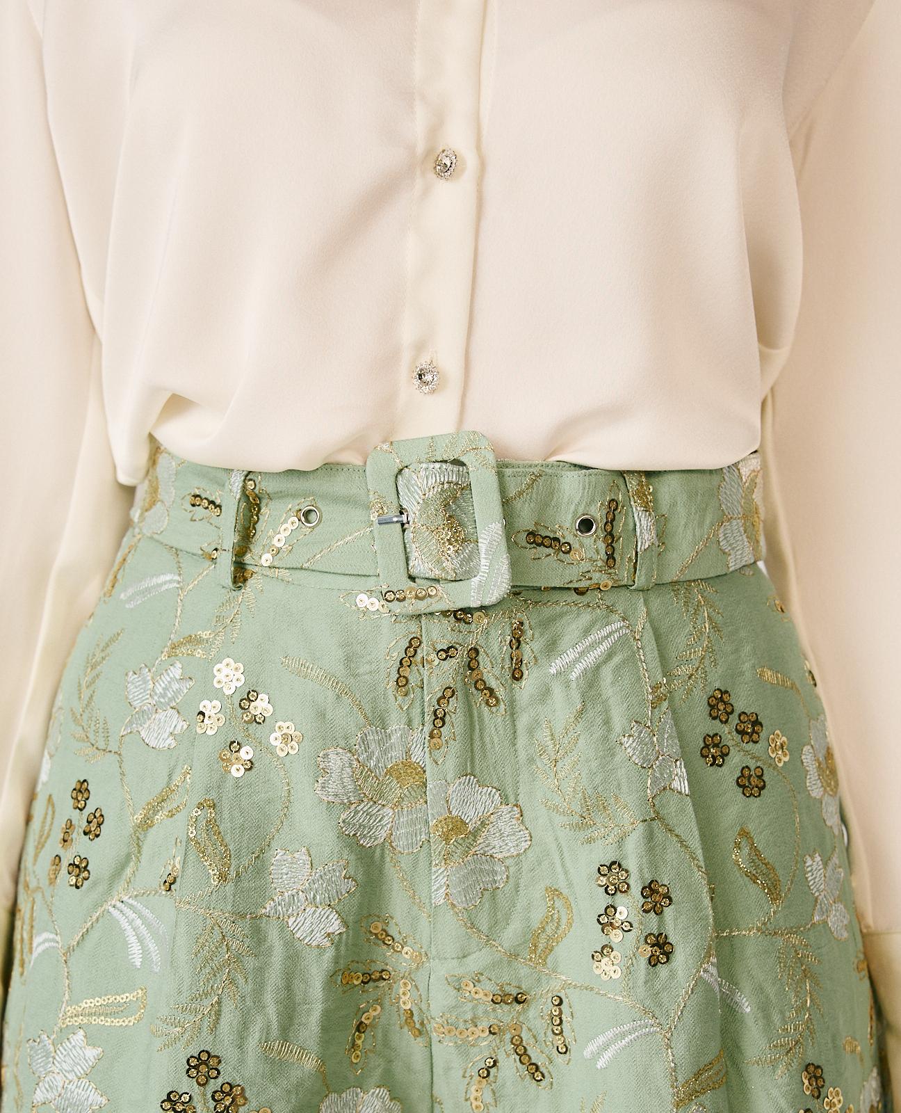 alma-en-pena-high-waist-shorts-mit-stickerei-gr-n image 6
