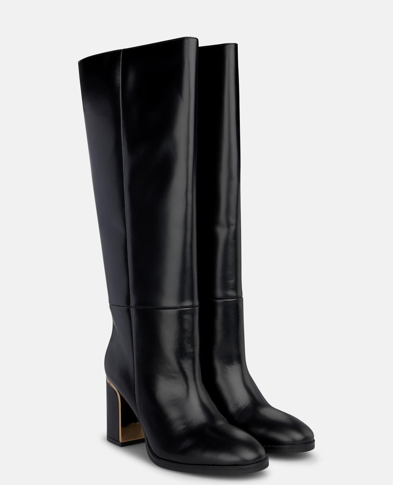 alma-en-pena-stiefel-nappa-leder-schwarz-mit-8-cm-blockabsatz-metallic image 2