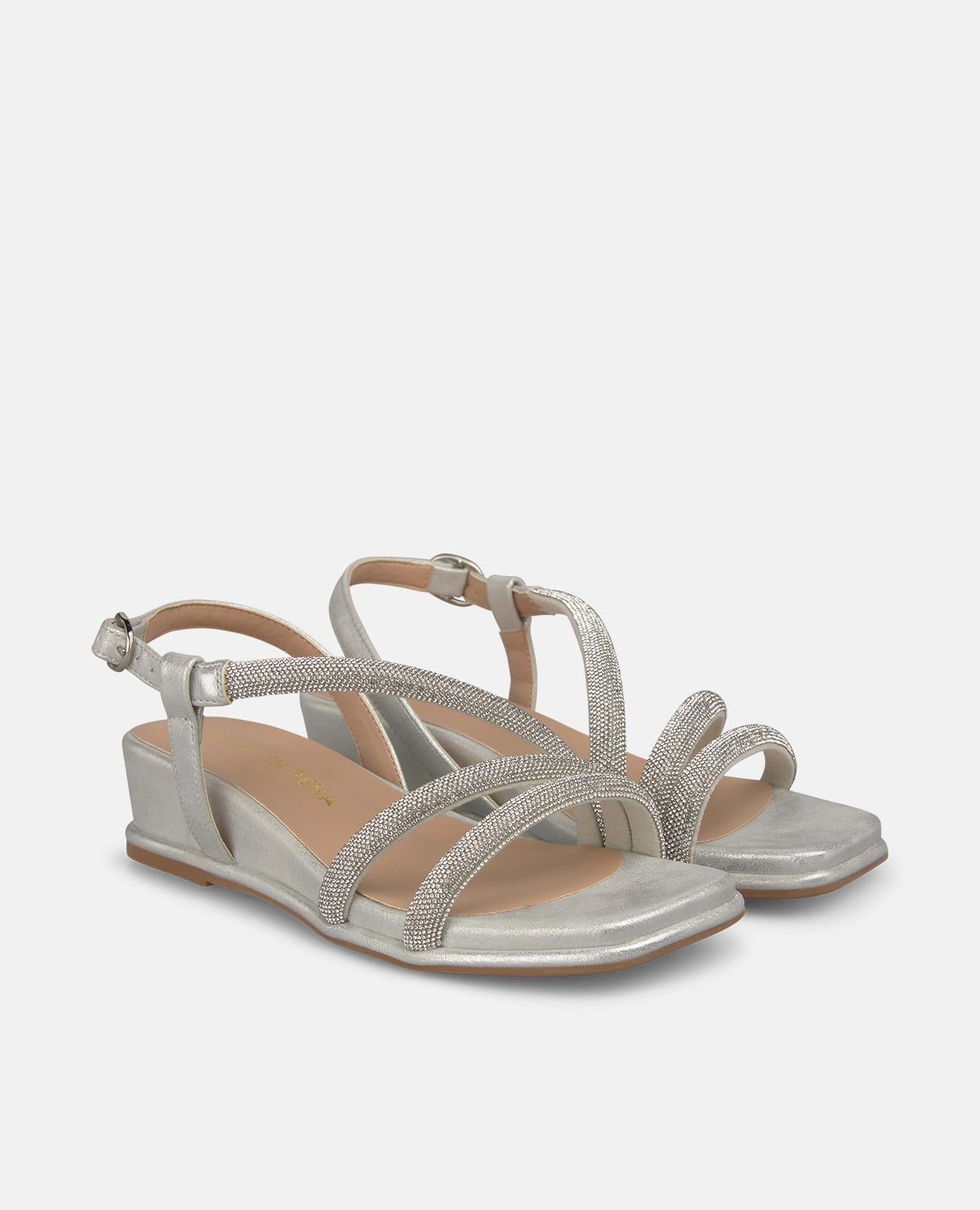 alma-en-pena-keilsandalen-tubular-wedges-silber-4-cm image 2