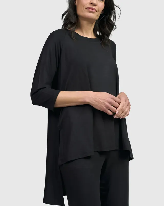 alembika-essential-hi-lo-top-damen-tunika-schwarz image 1