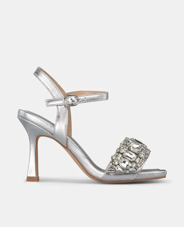 alma-en-pena-riemen-sandalette-silber-mit-strass-und-9-cm-absatz image 1
