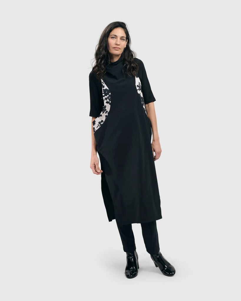 alembika-tekbika-sleeveless-apron-tunic-dress-floral-damen-tunika-kleid image 1