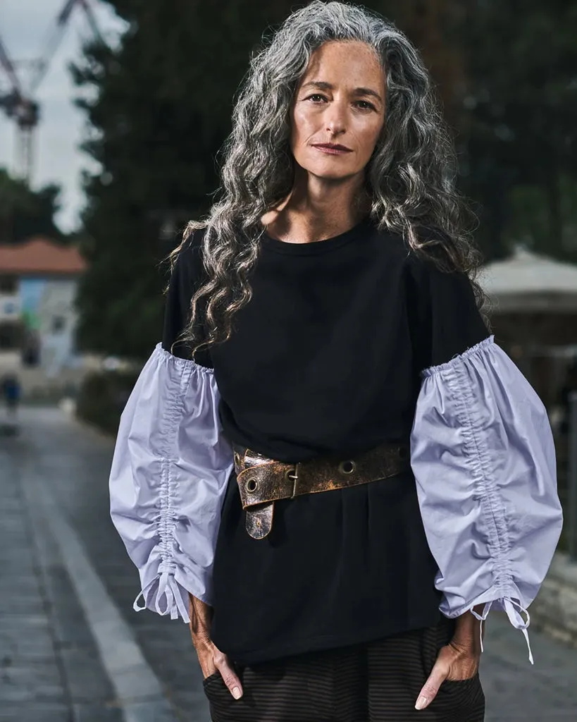 alembika-urban-cinch-tunika-top-wei-schwarz image 1
