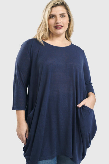 alembika-cocoon-tunic-top-soft-navy-tunika image 5