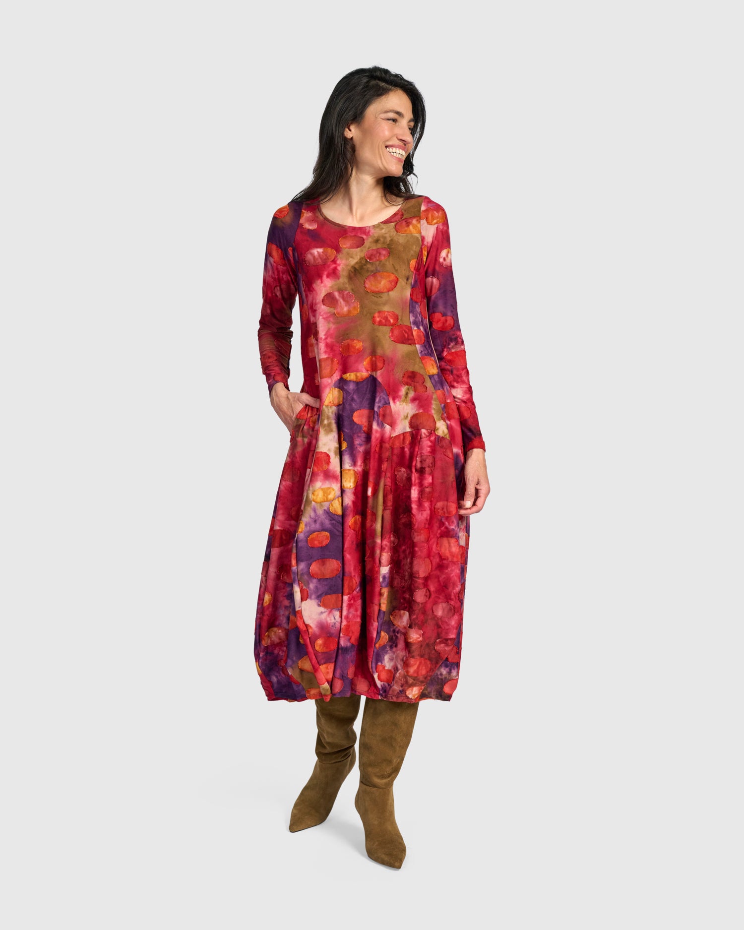 alembika-calliope-crew-cocoon-kleid-berry-mix image 6