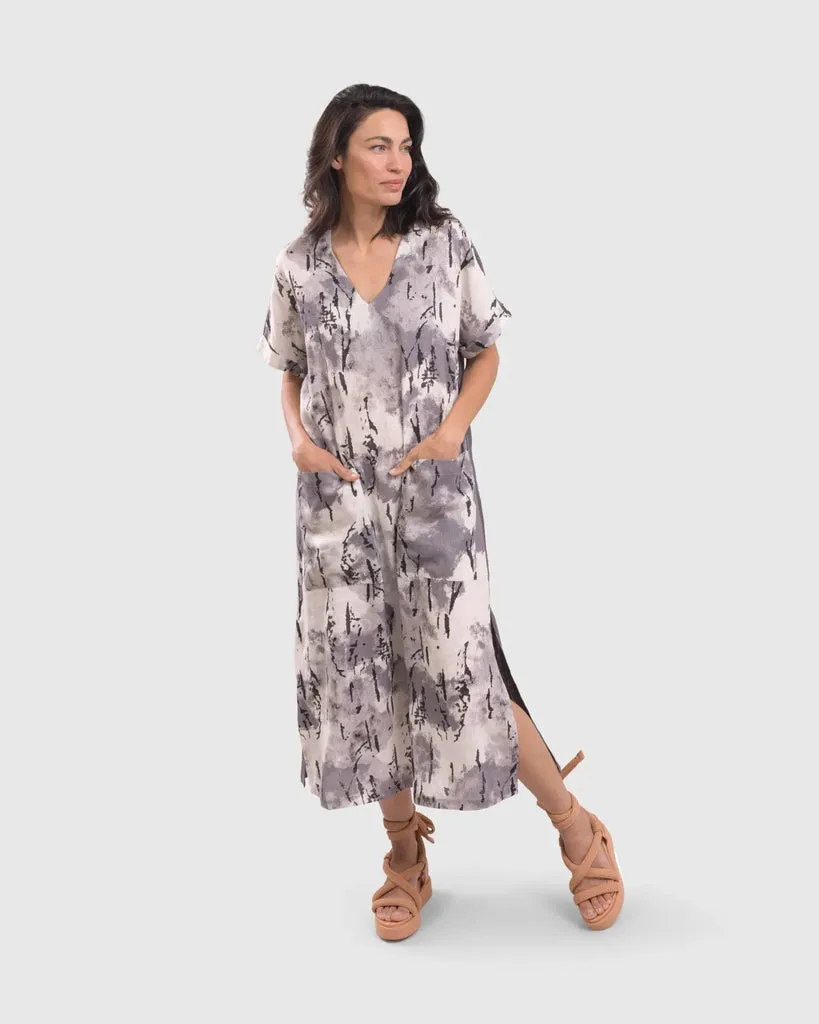 alembika-skyline-v-neck-maxi-kleid-fog image 1