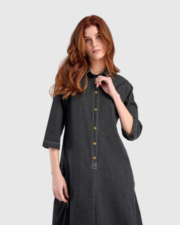 alembika-celine-maxi-shirthemdkleid-jet-denim image 2
