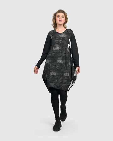 alembika-urban-marta-dress-fog-damen-kokon-kleid-mit-taschen image 3