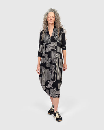 alembika-margaux-cocoon-kleid-bars-midi-jerseykleid image 6