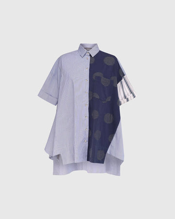alembika-tao-trapeze-bluse-navy-mit-knopfleiste image 8
