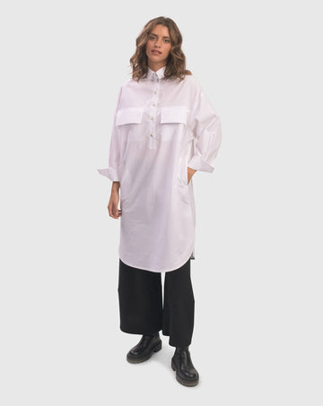 alembika-urban-crisp-tunika-kleid-in-wei image 3