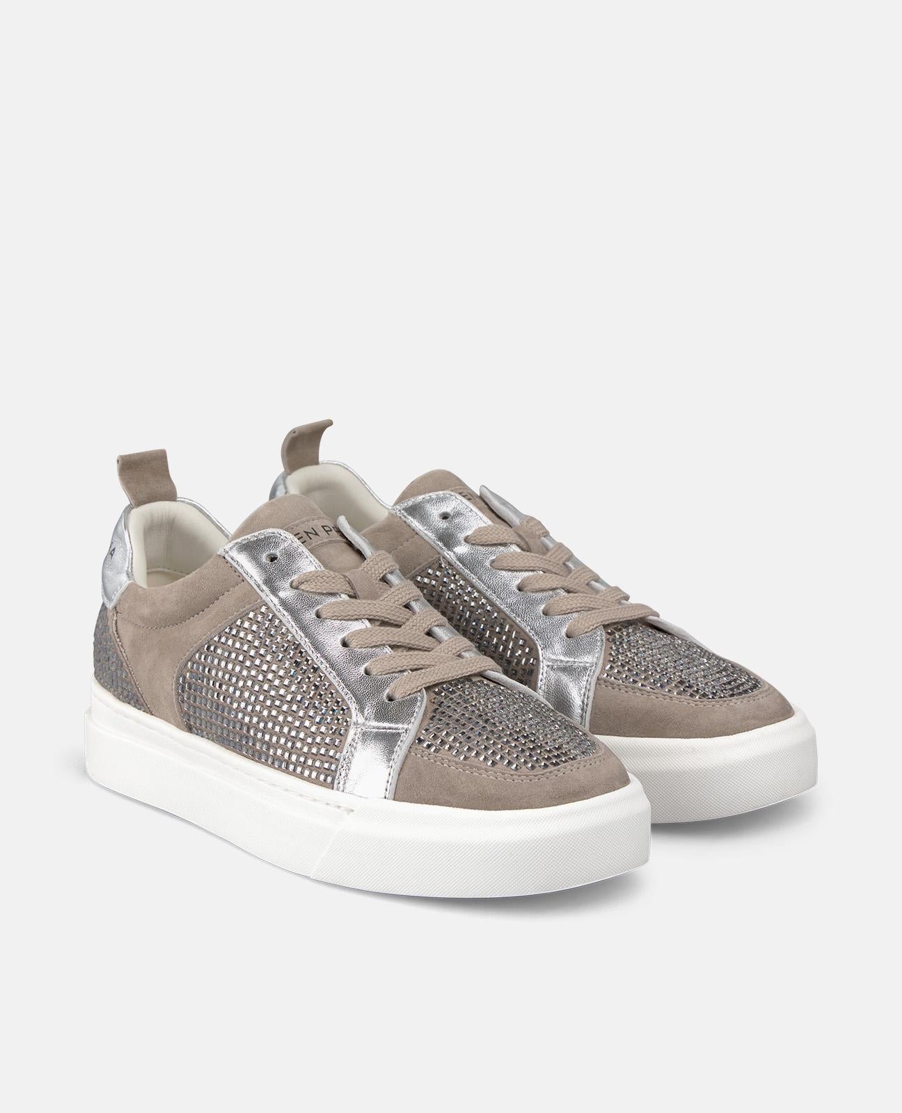 alma-en-pena-sneaker-damen-hellbraun-mit-strass-1-cm image 2
