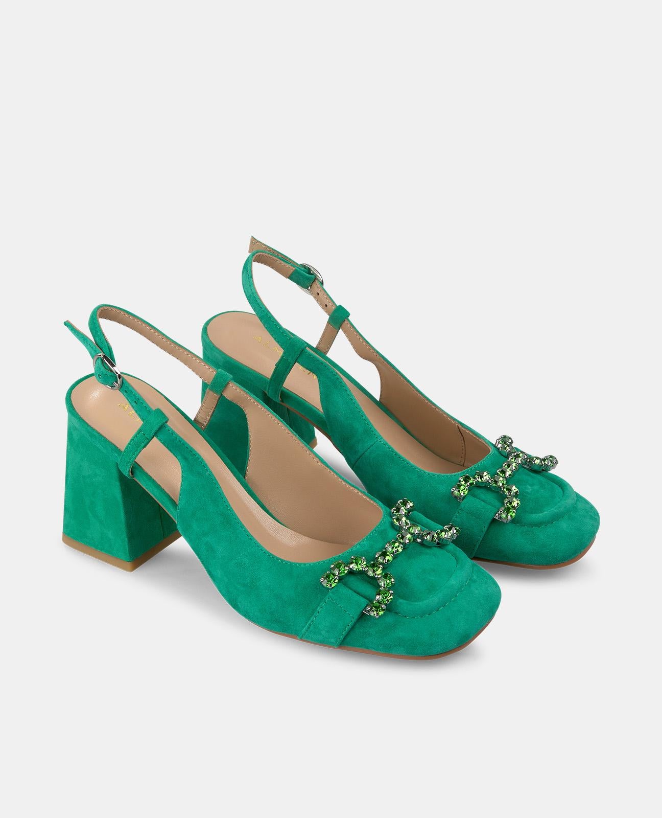 alma-en-pena-riemchen-pumps-mit-steigb-gel-gr-ne-heels-7-5-cm-mit-schnalle image 2