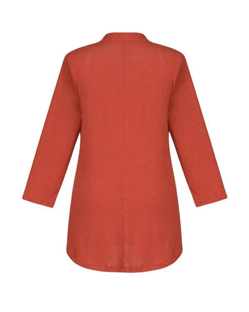 alembika-essential-linen-v-ausschnitt-top-damen-orange image 7