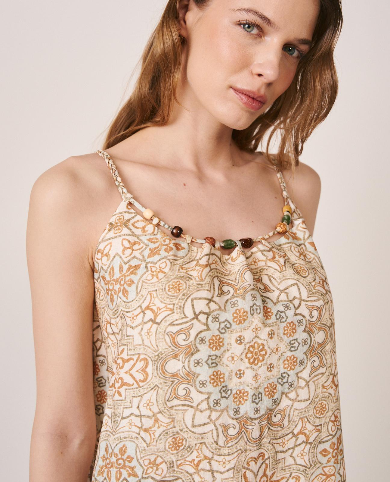 alma-en-pena-midikleid-mit-print-braun image 5