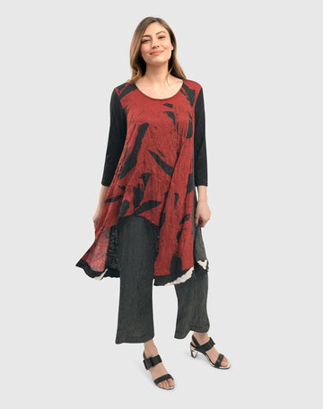 alembika-ru-hi-lo-crinkle-tunic-top-red-asymmetrische-knitter-tunika image 5