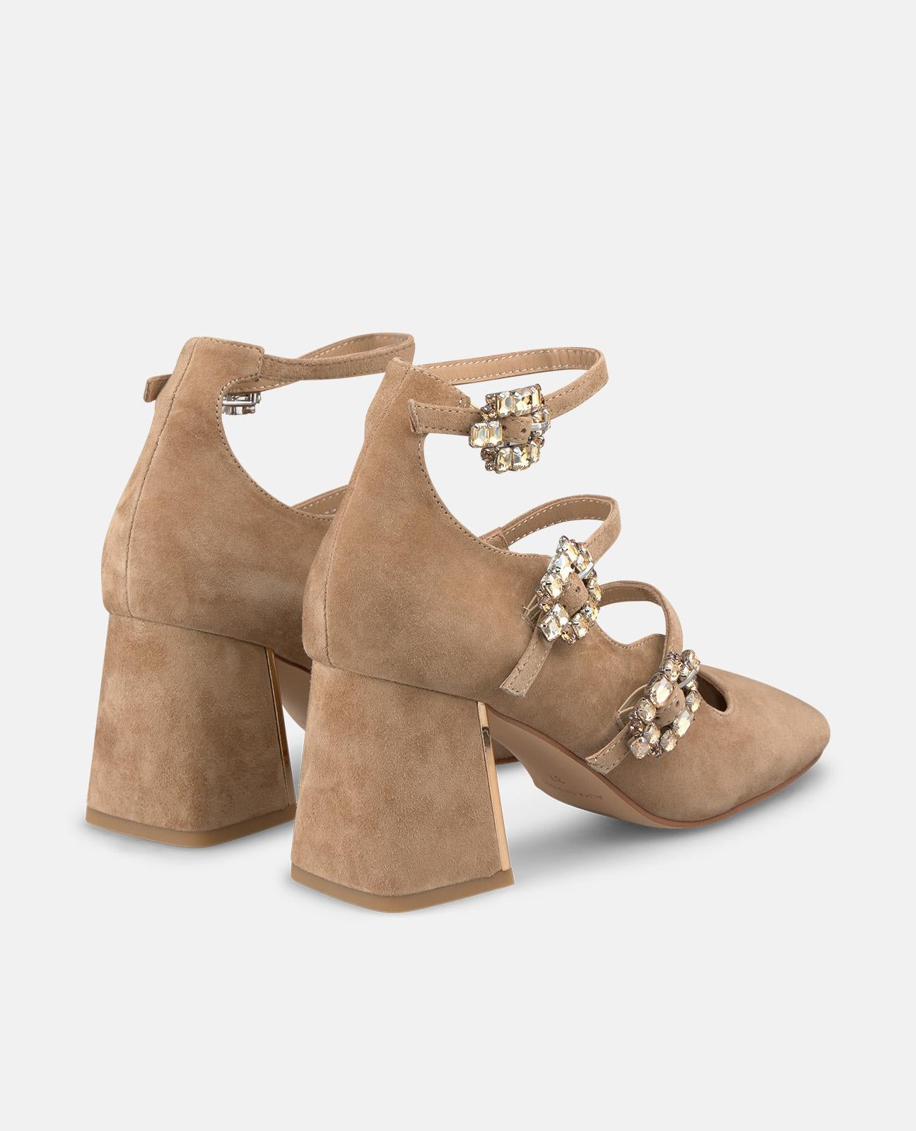 alma-en-pena-pumps-mit-schmuckschnalle-7-cm-camel image 3