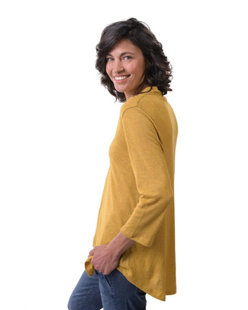 alembika-essential-linen-v-neck-top-yellow-leinen-tunika-top image 3