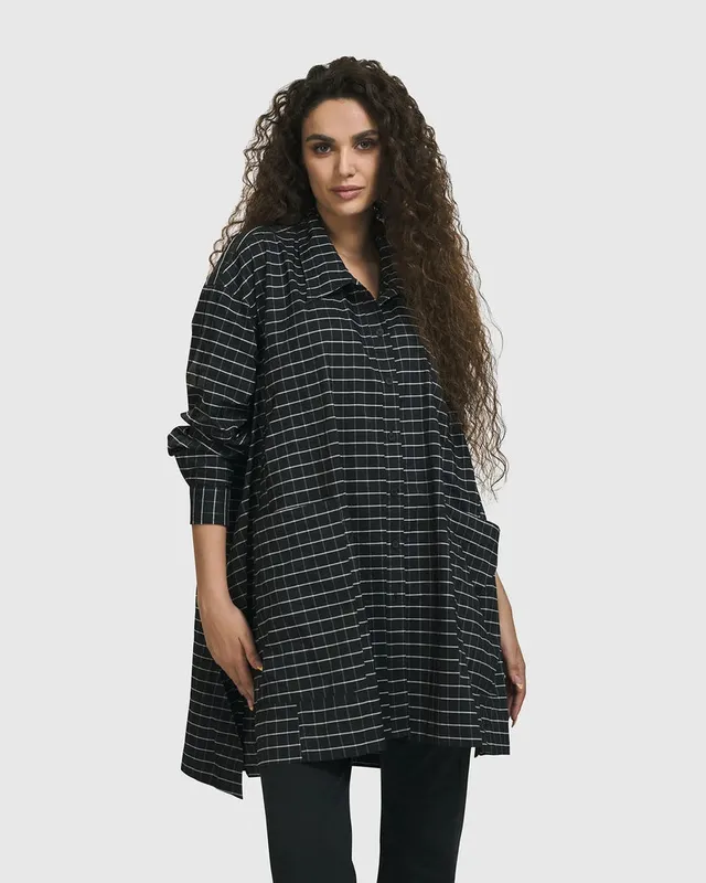 alembika-gridlock-shirt-jacket-check-hemdjacke-karo-schwarz-wei image 1