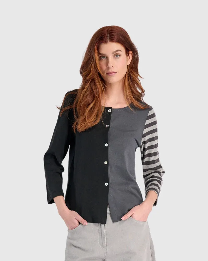 alembika-urban-rally-colorblock-cardi-mix-leichte-strickjacke image 1