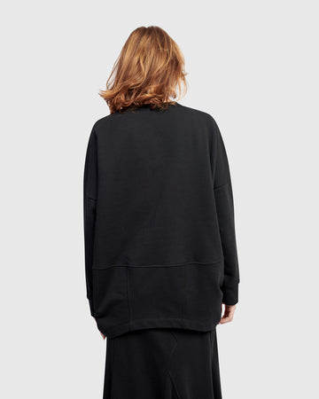 alembika-urban-tucked-sweatshirt-black-damen image 6