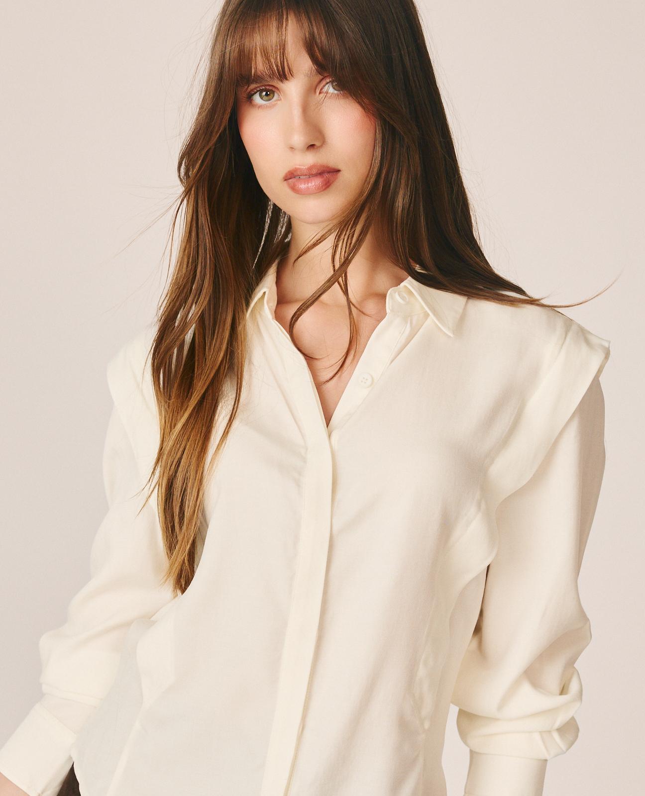 alma-en-pena-hemdbluse-mit-schulterfalten-wei image 3