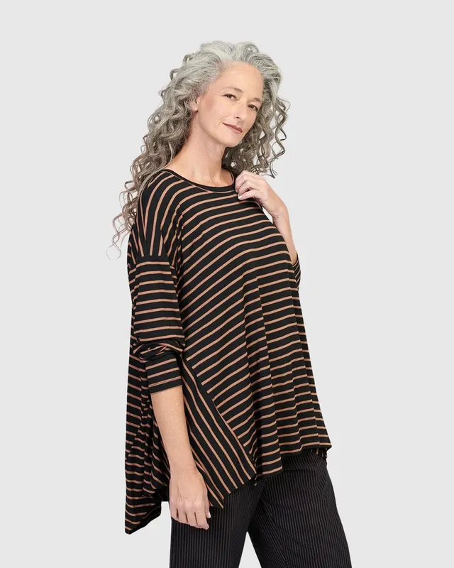 alembika-kaya-oversized-trapeze-top-stripes image 1