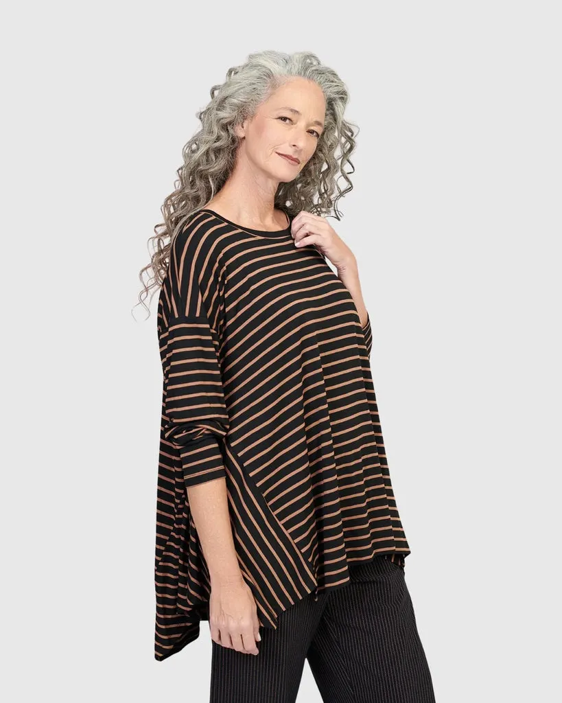 alembika-kaya-oversized-trapeze-top-stripes image 1