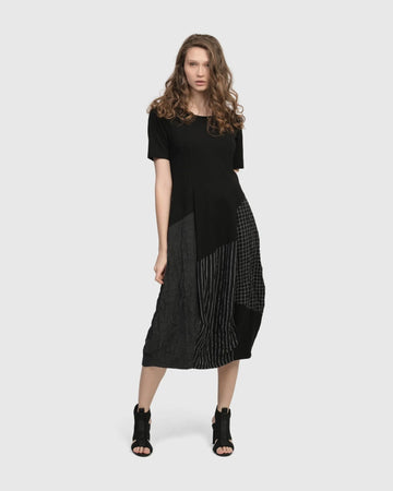 alembika-hera-t-shirt-cocoon-dress-mix-kurzarm-jerseykleid image 4