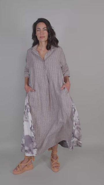 alembika-dusk-trapeze-midi-kleid-fog image 3