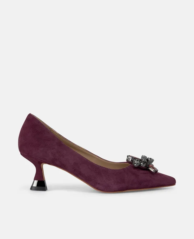 alma-en-pena-spangen-pumps-mit-strass-blume-6-cm-bordeaux image 1