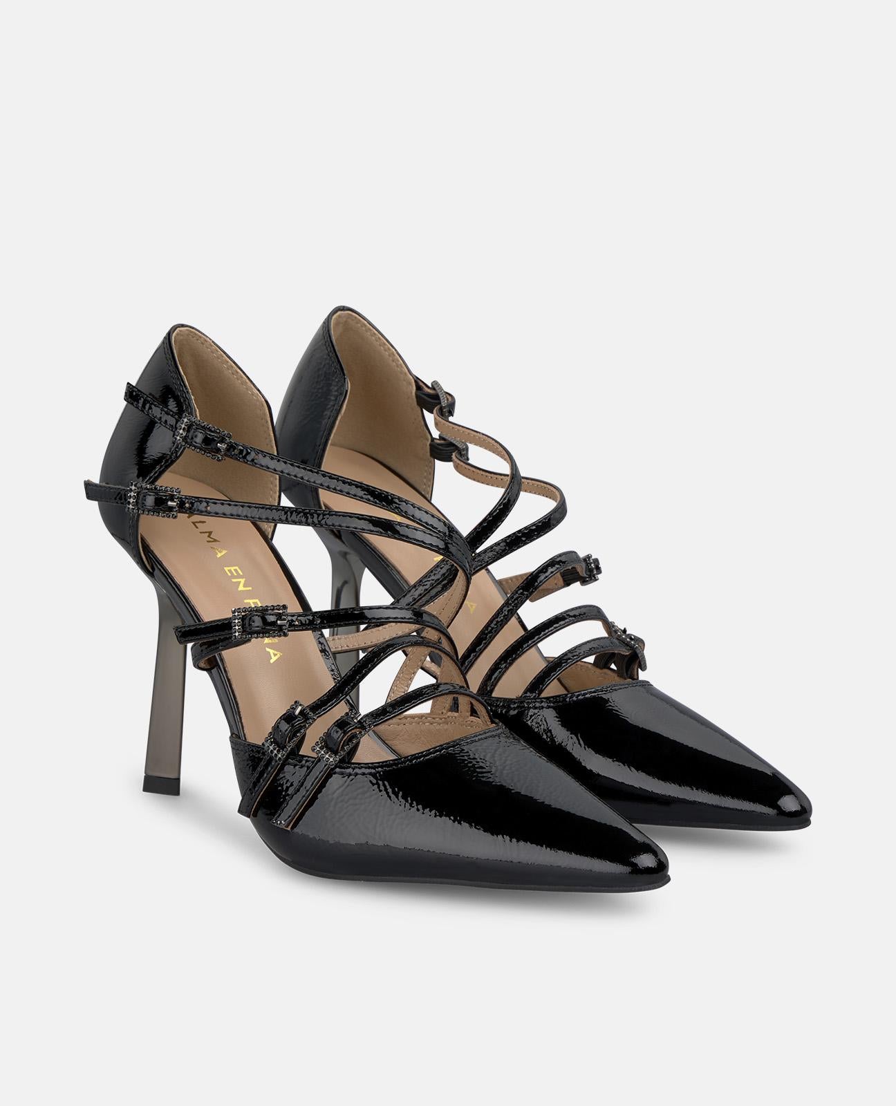 alma-en-pena-alfa-61361-riemchenpumps-schwarz-spitze-10-cm image 2