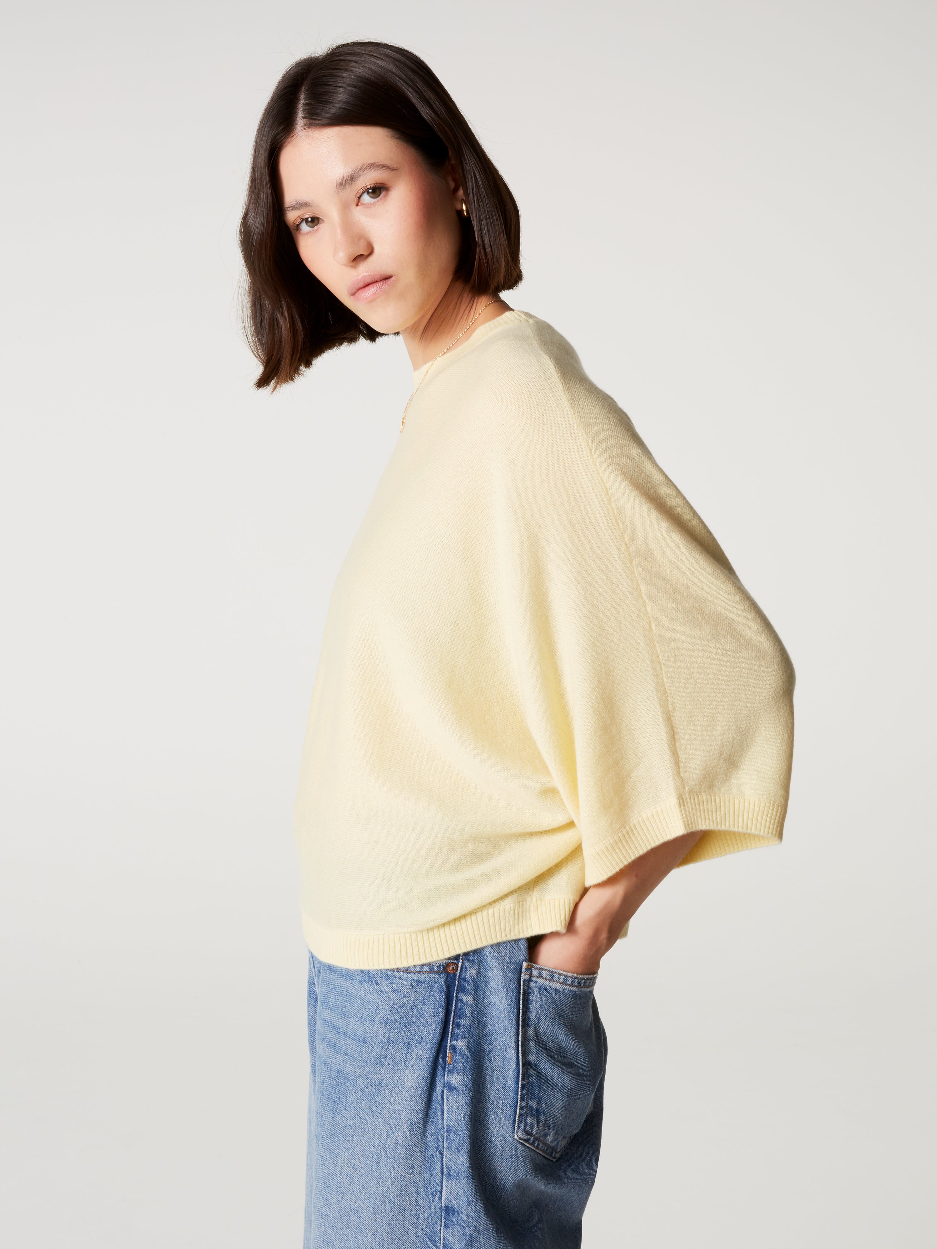 absolut-bettina-poncho-pullover-mit-rundhals-aus-kaschmir-light-yellow image 3