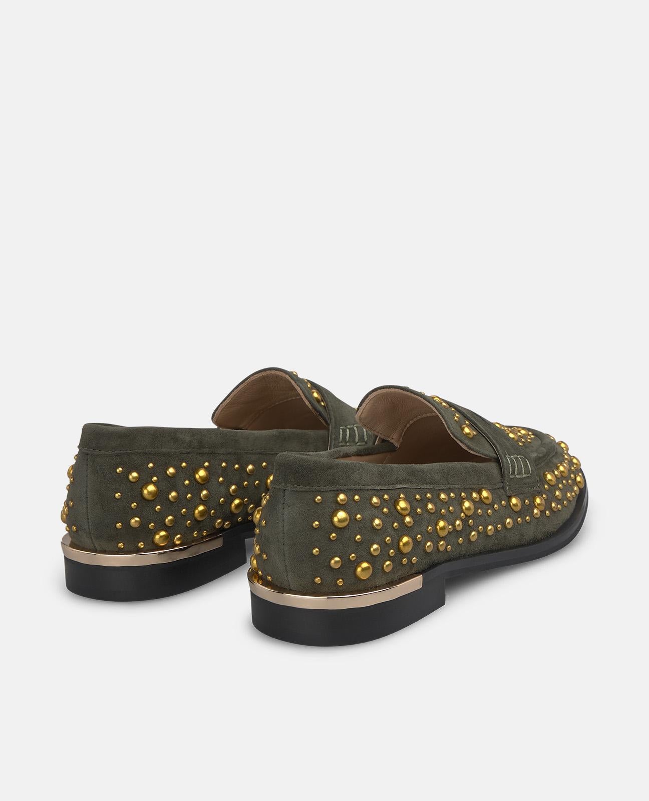 alma-en-pena-rhinestone-studded-loafer-khaki-2-5-cm image 3
