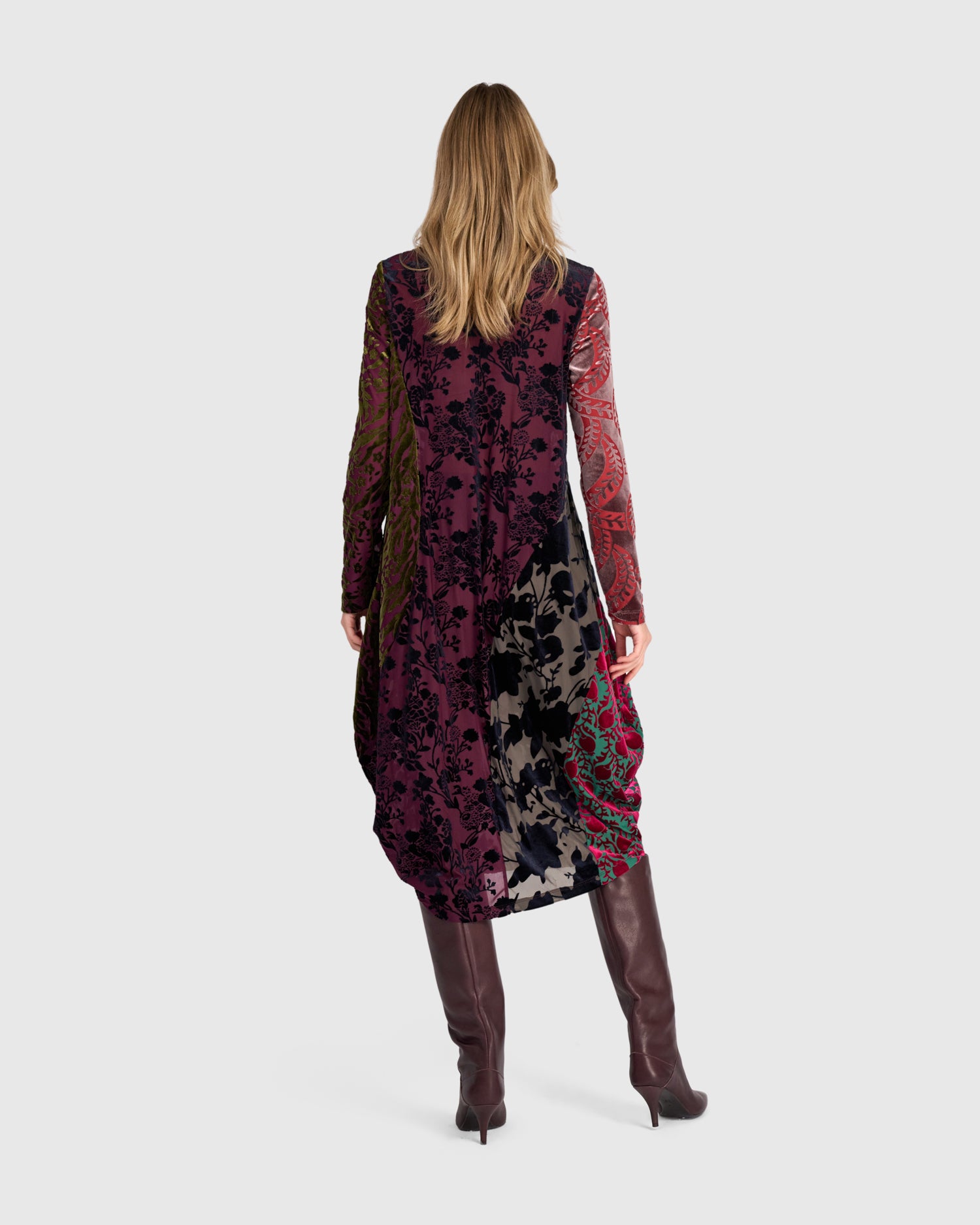 alembika-duchess-draped-kleid-jewel-multi-midi image 6