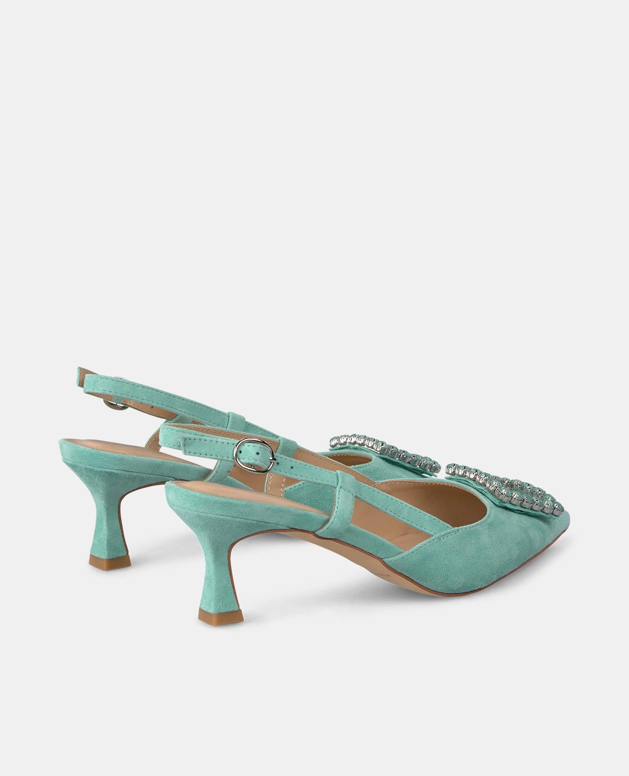 alma-en-pena-slingback-pumps-mit-strass-gr-n-spitze-6-cm image 3