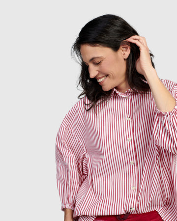 alembika-bethany-button-down-top-streifen image 5
