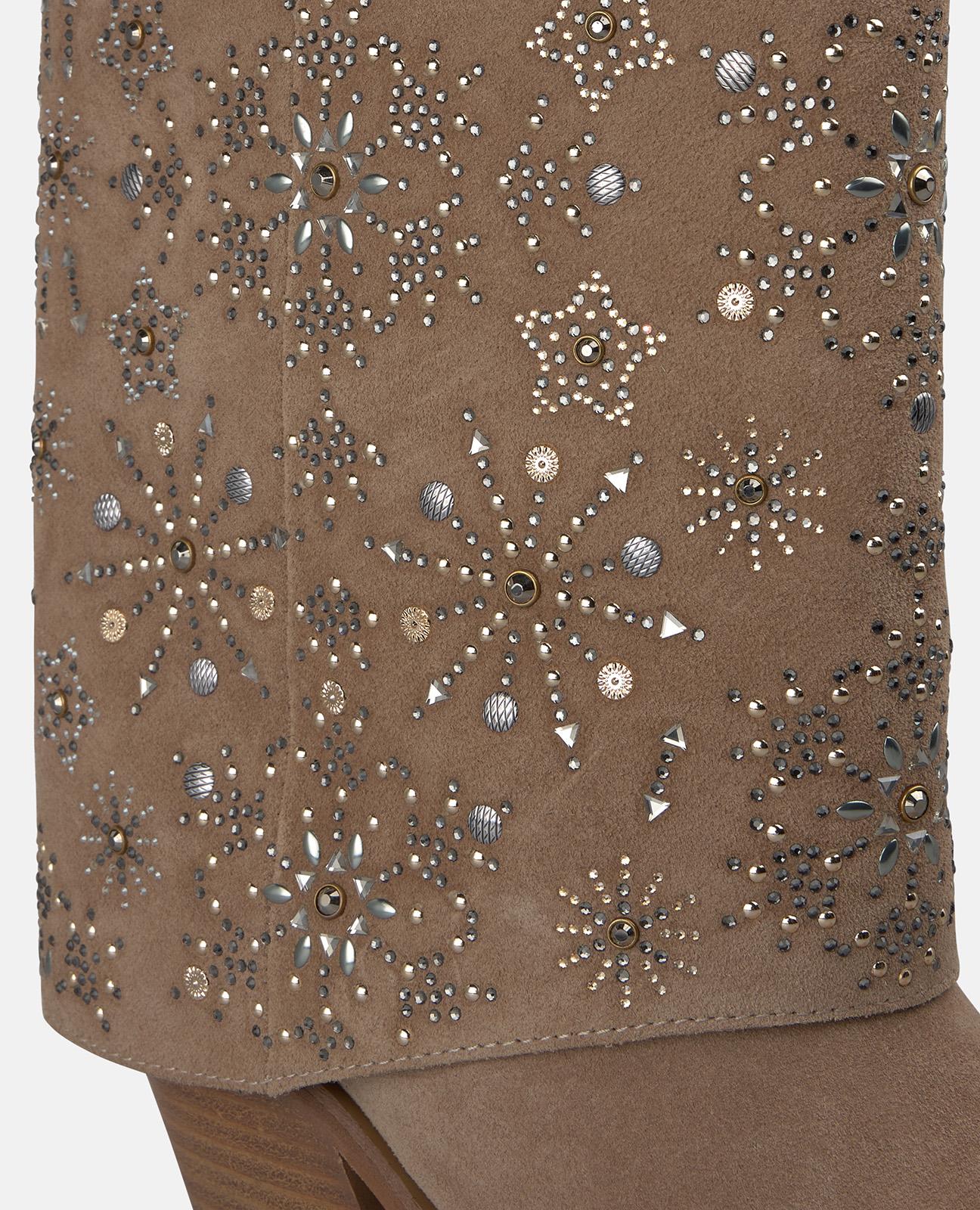alma-en-pena-cowboy-boots-strass-damen-stiefel-wildleder-vis-n-8-cm image 4