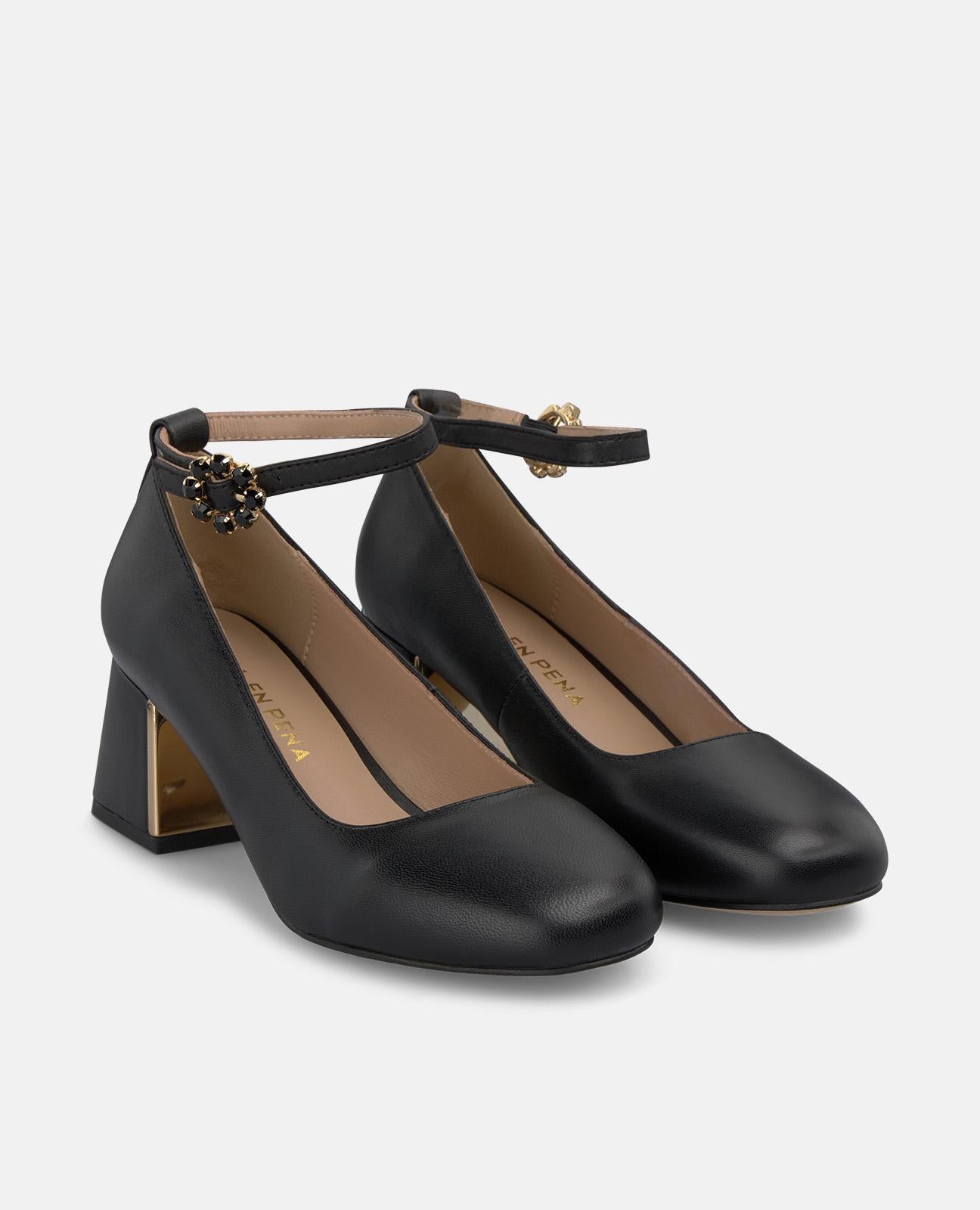 alma-en-pena-pumps-schwarz-nappa-5-5-cm-blockabsatz image 2
