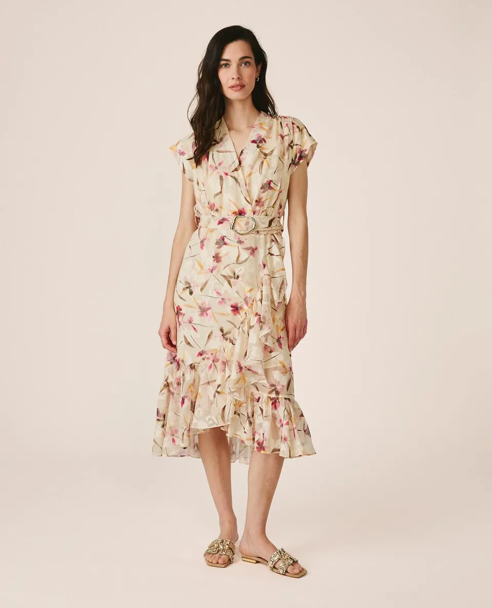 alma-en-pena-short-sleeved-dress-maxikleid-rosa-mit-g-rtel image 1