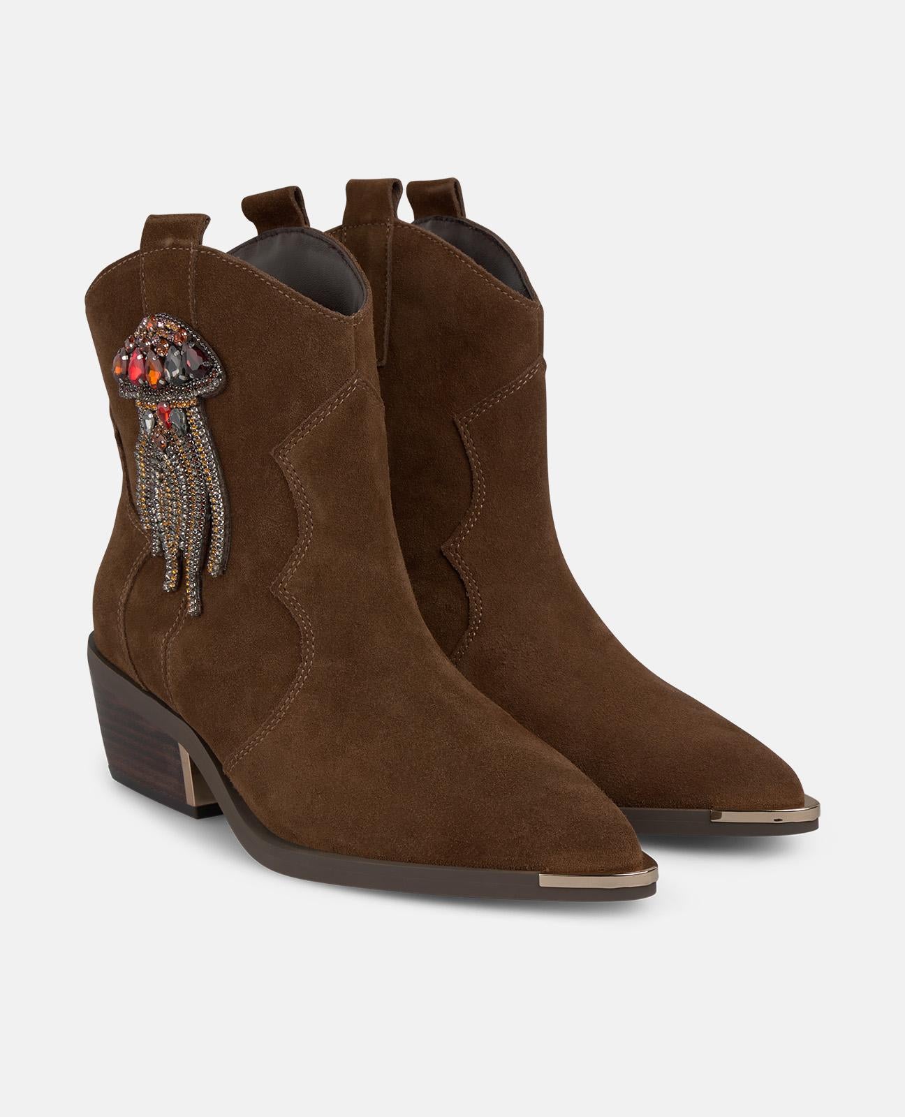 alma-en-pena-bootie-detail-combined-rhinestones-damen-stiefelette-camel-4-5-cm image 2