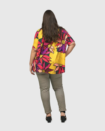 alembika-marigold-trapeze-top-bouquet-damen-tunika-a-linie image 6