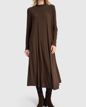 alembika-essential-slinky-a-line-dress-sepia-maxi-a-linien-kleid image 8