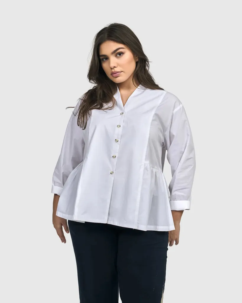 alembika-addison-peplum-bluse-wei-baumwolle image 1