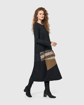 alembika-sycamore-cocoon-kleid-coffee-midi image 3
