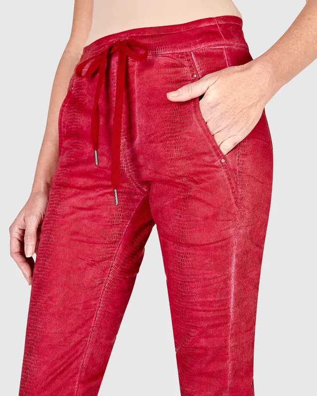 alembika-serpent-iconic-stretch-jeans-red-damen-mid-rise-slim-hose image 1