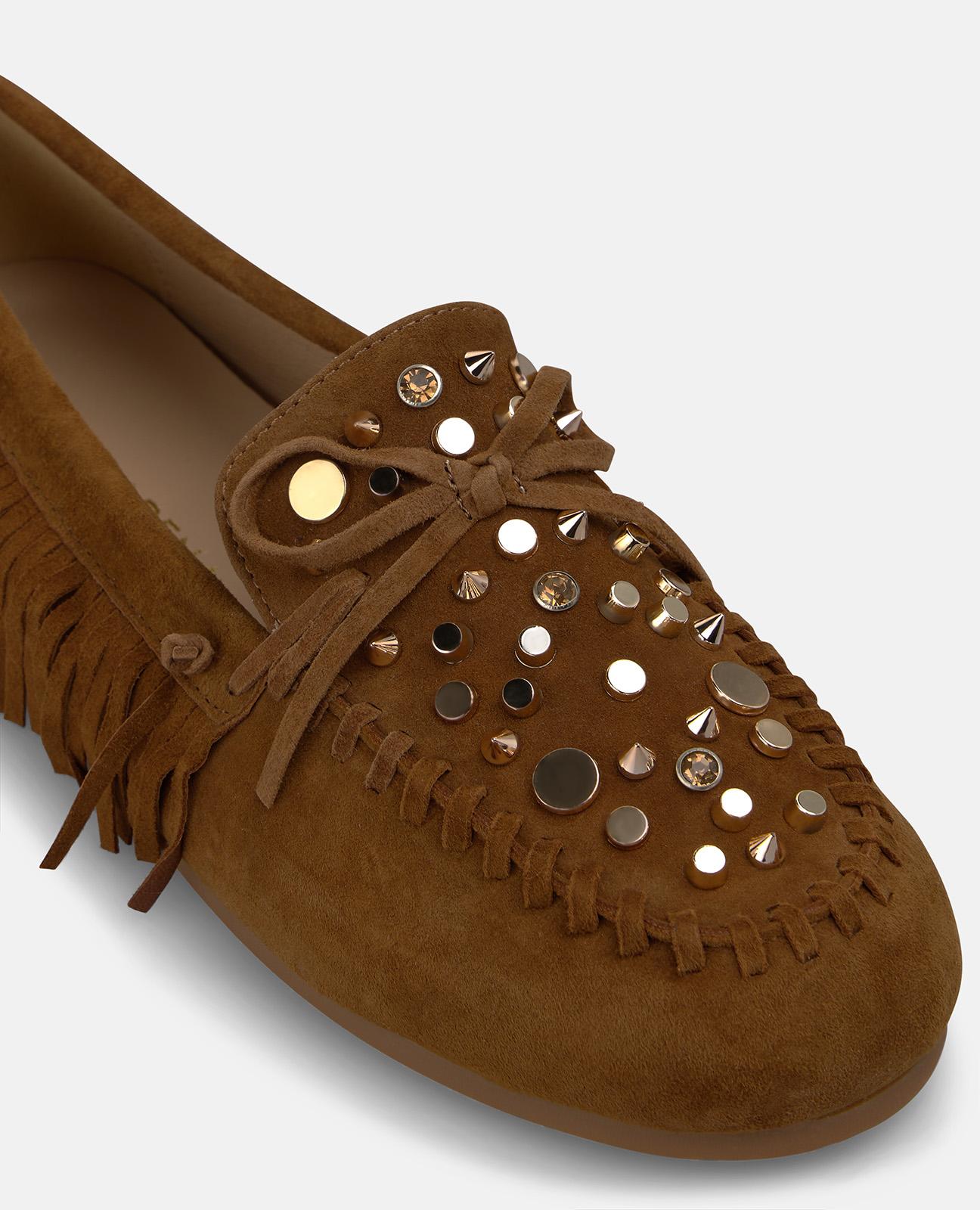 alma-en-pena-alfa-64090-loafer-mokassin-aus-wildleder-camel-mit-fransen image 4