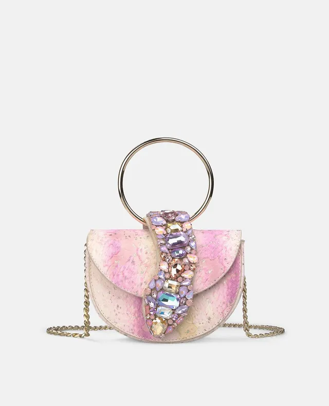 alma-en-pena-snake-halbmond-handtasche-rosa-leder image 1
